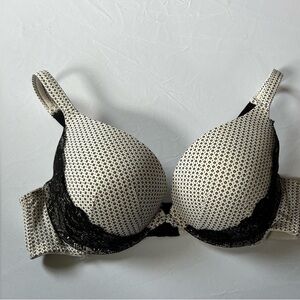 Chantelle Black and Cream Patterned Bra